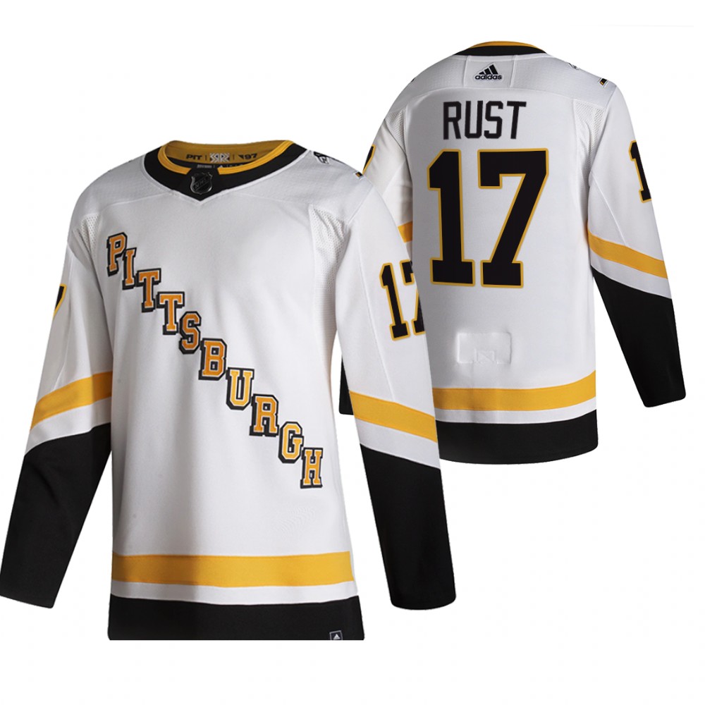 2021 Adidias Pittsburgh Penguins #17 Bryan Rust White Men Reverse Retro Alternate NHL Jersey->pittsburgh penguins->NHL Jersey